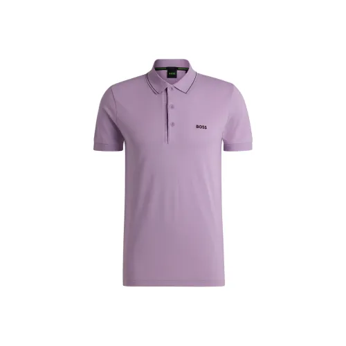 Hugo Boss Поло Мужское Светло-фиолетовое