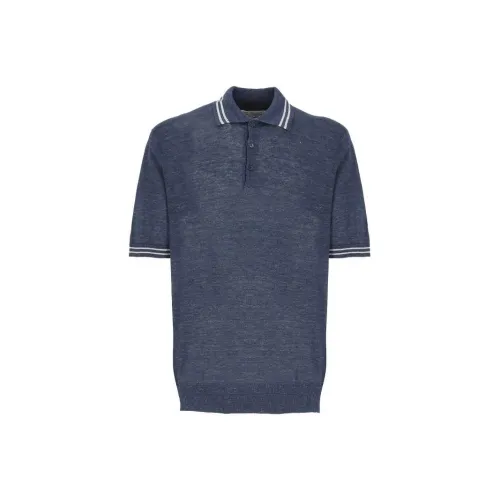 BRUNELLO CUCINELLI Blue Men's Polo