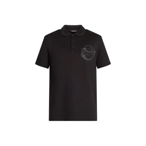 VERSACE SS25 Поло Мужское Черное