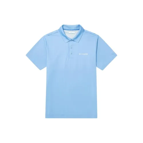 Columbia Небесно-Синий Мужская Поло