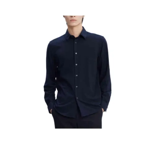 THEORY Темно-синие мужские рубашки