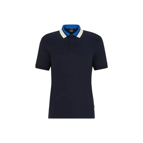 Hugo Boss Темно-синяя мужская поло рубашка