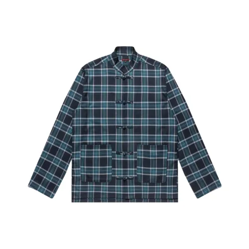 CLOT SS23 From Dusk Till Dawn Темно-синие мужские рубашки