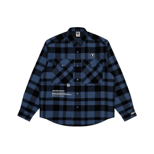 AAPE Синий BLB Мужские Рубашки