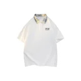 Белый и синий, клетчатый