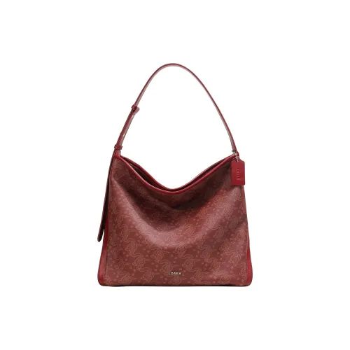 LOSEA CHONGQING Museum Коллаборация Искусственная кожа Сумка на плечо Большая Женская Вермильон