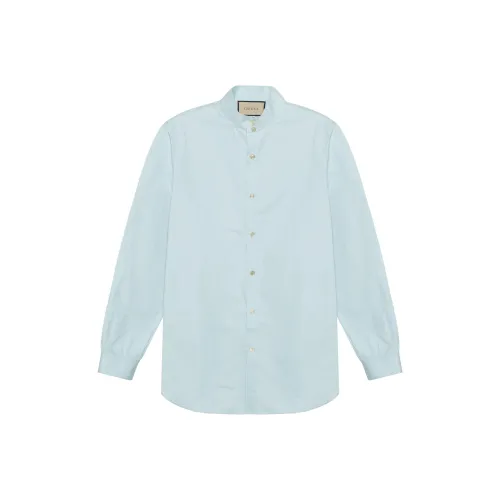 GUCCI Blue Men's Shirts GUCCI Синий Мужские Рубашки