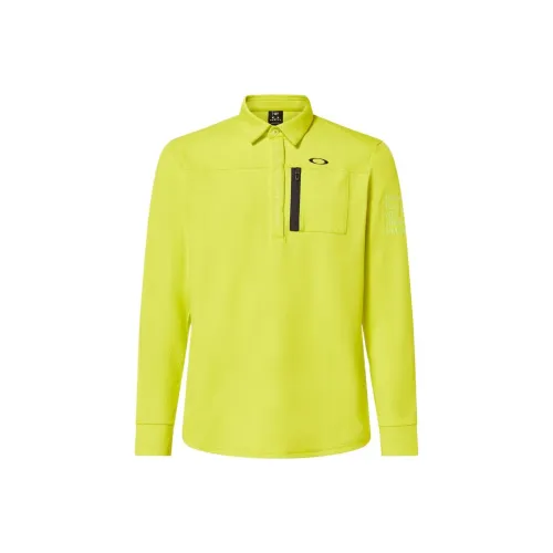 Oakley Поло Мужское Желто-Зеленое