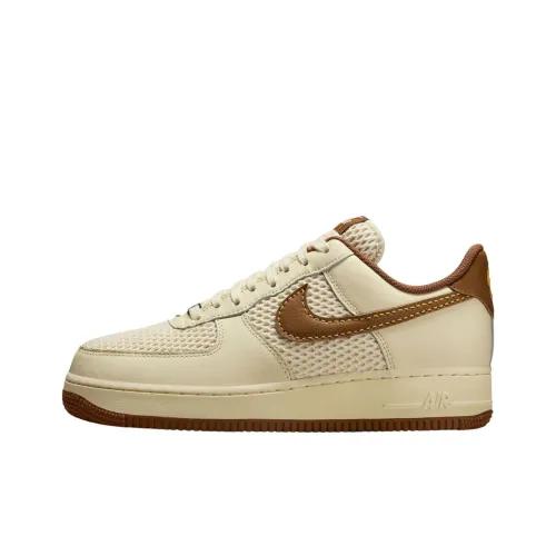Nike Air FORCE 1 Slip-on Устойчивый к истиранию Низкий Топ Скейтбординг Мужской Бежевый