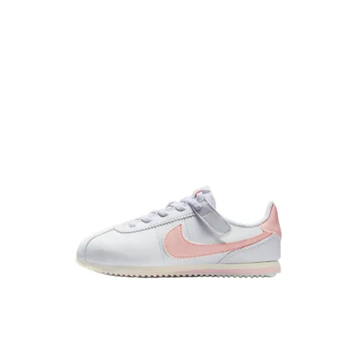 Nike Cortez EasyOn Slip Resistant Abrasion Resistant Low Топ KIDS Lifestyle Shoes Белый Echo Розовый
