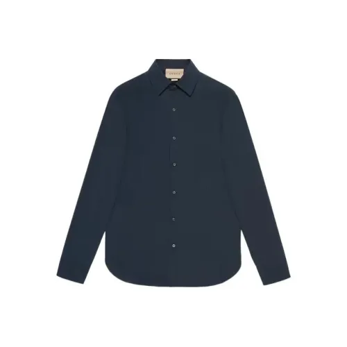 GUCCI Blue Men's Shirts GUCCI Синий Мужские Рубашки