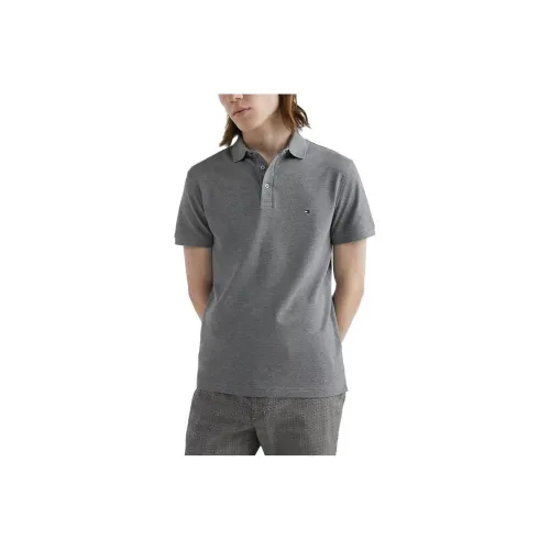 Tommy Hilfiger FW23 Регулярный крой 1985 Поло Мужское Серое