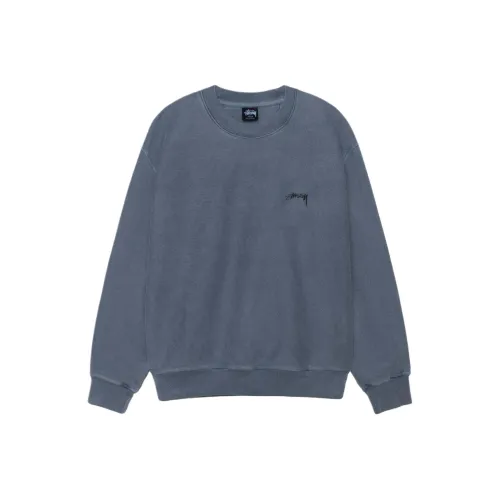 Stussy FW24 Гладкие STOCK Носки Экипаж Пигмент Окрашенный Свитшот Унисекс