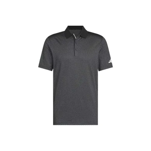 Adidas Beyond Текстурированное Поло Мужское Черное