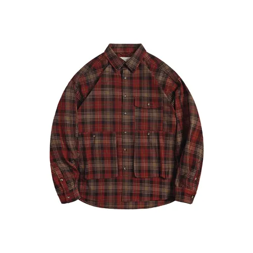 EVISTUB Красная клетка Мужская рубашка