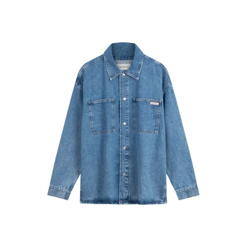 Calvin Klein Рубашка Мужская Джинсовая Светло-Синяя