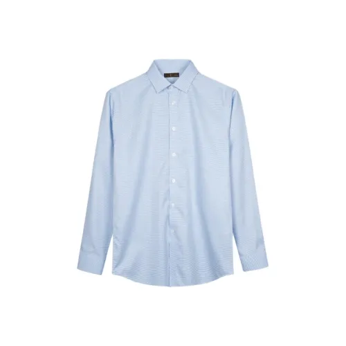 CAIZI Синий Мужская Рубашка