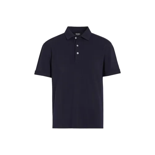 Ermenegildo Zegna Мужская поло морской синего цвета
