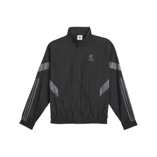 Adidas Originals x Fucking Awesome TRACK TOPSkateboarding SS25 3 Stripes Куртки Пальто Унисекс Черный Гранит