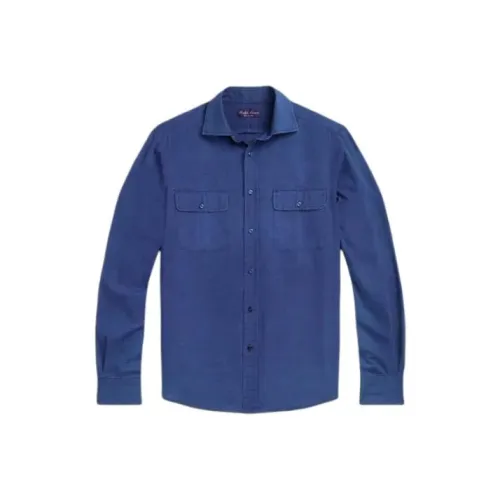 Polo Ralph Lauren Linen Silk Canvas Shirt Men's Blue