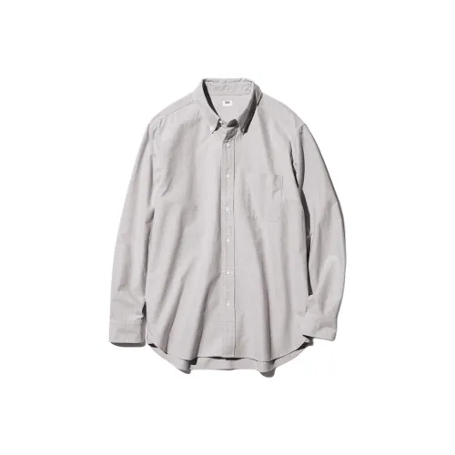 UNIQLO Свинцово-серый Унисекс Рубашки