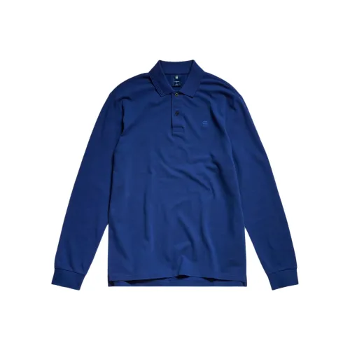 STAR RAW Синий Мужская Поло
