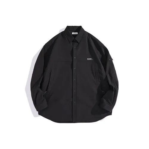 PEACEBIRD MEN Черный 1 Свободный крой Мужская рубашка