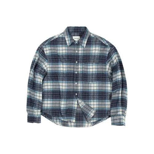 COUNTRY MOMENT Рубашка Унисекс Синяя Клетка