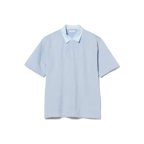 BEAMS совместный бренд Саксонский синий Мужское поло