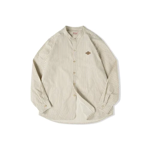 MADEN Рубашка Весенний Осенний Мужской Экрю