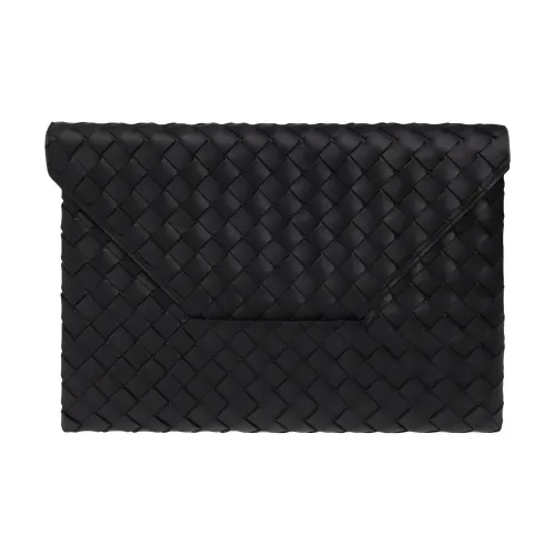 Bottega Veneta Клатч из овечьей кожи женский темно-зеленый