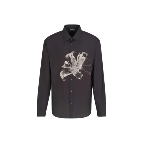 EMPORIO ARMANI SS25 Рубашка Мужская Черная
