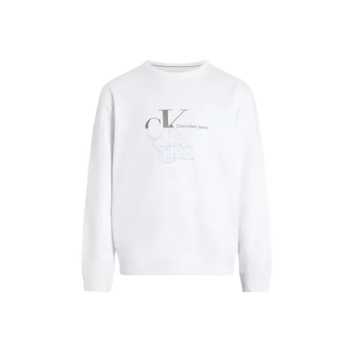 CALVIN KLEIN Свитшот Европейская версия Мужской Bright White