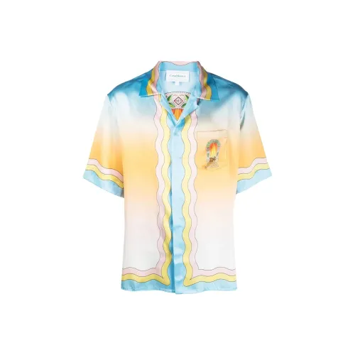 CASABLANCA Blue Men's Shirts CASABLANCA Синий Мужские Рубашки