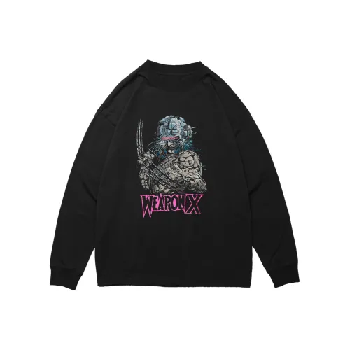 XVESSEL X Marvel Marvel Co Брендированная Серия Черные Унисекс Свитшоты