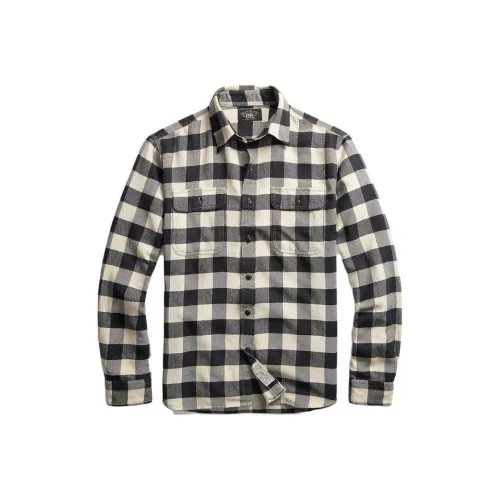 Double RL Рубашка Мужская Черно-Белая