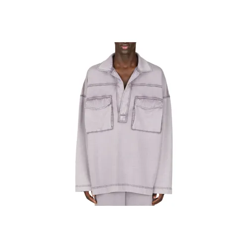 DRIES VAN NOTEN SLOUCHY POLO Свитшот Мужской Фиолетовый