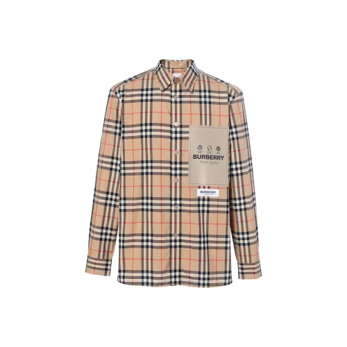 Burberry FW22 Длинный рукав рубашка мужская коричневый 80574611