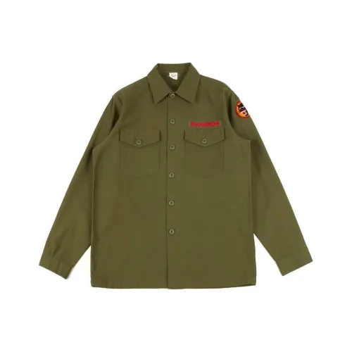 Maharishi Оливково-зеленые Мужские Рубашки