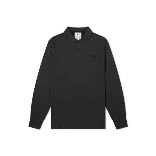 Y 3 Charcoal Black Мужская Поло