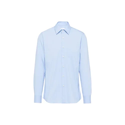 PRADA FW24 Рубашка Мужская Небесно-Синий