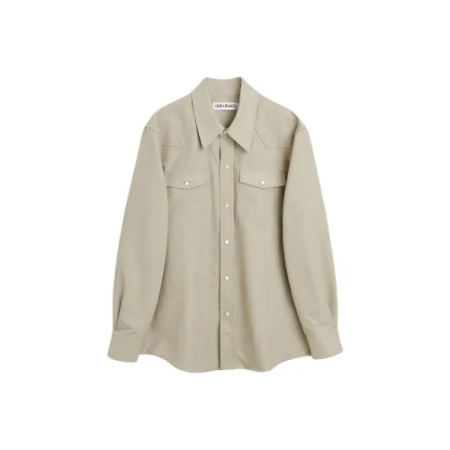 OUR LEGACY FW24 Рубашка Мужская Бежевая