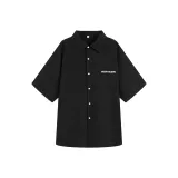 Чёрный, короткий рукав