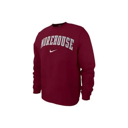 Nike Morehouse Club Флис Толстовка Мужская Глубокий Красный