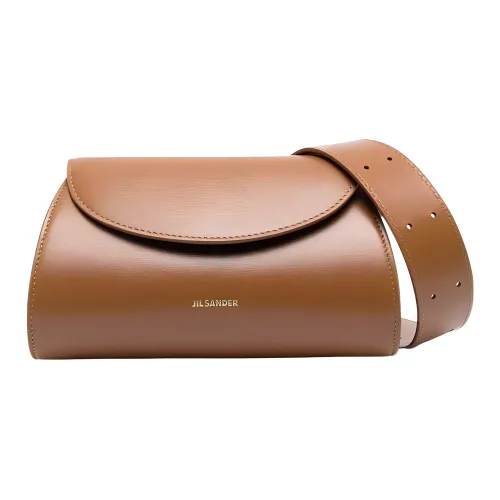 JIL SANDER Телячья кожа Сумка через плечо Женская Коричневая