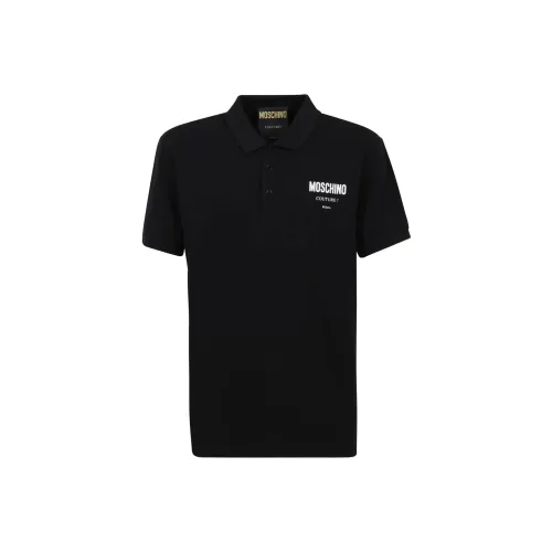 MOSCHINO Мужская поло рубашка черного цвета