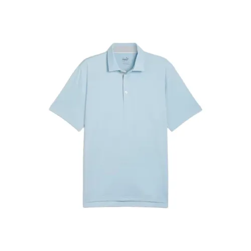 PUMA MATT Brigade Golf Поло Мужское Серебряное Небесно-Серое