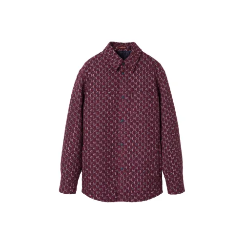 GUCCI FW24 Рубашка Мужская Темно-Красная