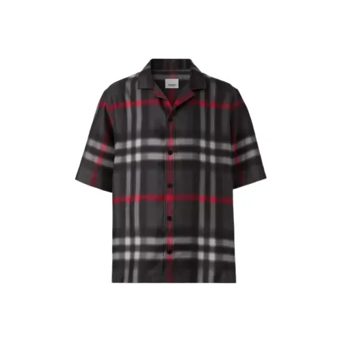 Burberry X Pop Trading Company Рубашка Мужская Серого цвета