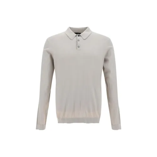 ROBERTO COLLINA Gypsum Gray Men's Polo